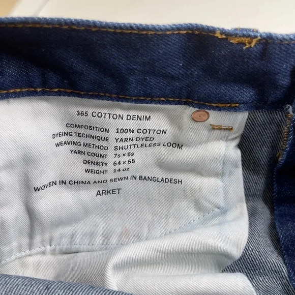 ARKET Men's Dark Navy Blue Straight Leg Jeans Size 33 - Picture 5 of 10